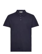 Cftristan 0146 Waffle Polo Shirt Tops Polos Short-sleeved Navy Casual Friday