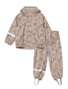 Simonsk Rain Suit Outerwear Rainwear Rainwear Sets Beige Sofie Schnoor Baby And Kids