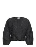 Wyatt - Abstract Texture Tops Blouses Long-sleeved Black Day Birger Et Mikkelsen