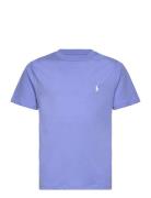 Logo Cotton Jersey Tee Tops T-Kortærmet Skjorte Blue Ralph Lauren Kids