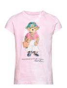Polo Bear Tie-Dye Cotton Jersey Tee Tops T-Kortærmet Skjorte Pink Ralph Lauren Kids