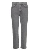 Claudia Slim-Fit Cropped Jeans Bottoms Jeans Straight-regular Grey Mango