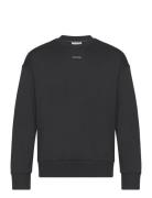 Nano Logo Sweatshirt Tops Sweatshirts & Hoodies Sweatshirts Black Calvin Klein