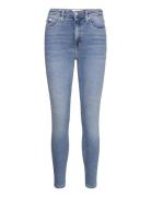 High Rise Super Skinny Ankle Bottoms Jeans Skinny Blue Calvin Klein Jeans