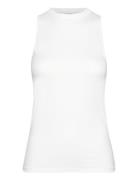 Smooth Cotton Twist Back Tank Tops T-shirts & Tops Sleeveless White Calvin Klein