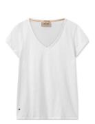 Mmtulli V-Ss Basic Tee Tops T-shirts & Tops Short-sleeved White MOS MOSH
