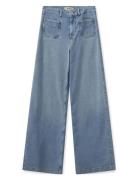Mmcolette Cosmic Jeans Bottoms Jeans Wide Blue MOS MOSH