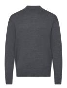 Merino Mini Mock Neck Sweater Tops Knitwear Round Necks Grey Calvin Klein