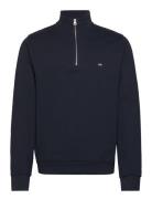Terrance Organic Cotton Half-Zip Sweatshirt Tops Sweatshirts & Hoodies Sweatshirts Navy Lexington Clothing