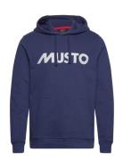 M Musto Logo Hoodie Sport Sweatshirts & Hoodies Hoodies Blue Musto