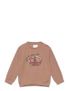 Tnshilmo Waffle Sweatshirt Tops Sweatshirts & Hoodies Sweatshirts Beige The New