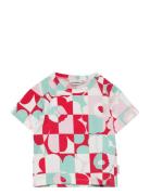 Soida Ruutu Unikko I Tops T-Kortærmet Skjorte Multi/patterned Marimekko