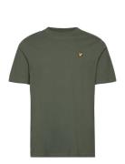 Textured Tipped T-Shirt Tops T-Kortærmet Skjorte Khaki Green Lyle & Scott