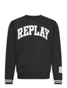Jumper Regular Tops Sweatshirts & Hoodies Sweatshirts Black Replay