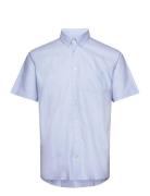 Bs Kyler Modern Fit Shirt Tops Shirts Short-sleeved Blue Bruun & Stengade