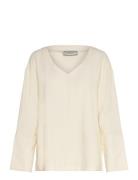 Bs Helene Top Tops T-shirts & Tops Long-sleeved Cream Bruun & Stengade