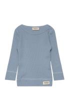 Plain Tee Ls Tops T-shirts Long-sleeved T-Skjorte Blue MarMar Copenhagen