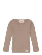 Tee Ls Tops T-shirts Long-sleeved T-Skjorte Brown MarMar Copenhagen