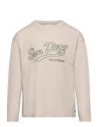Long-Sleeved T-Shirt With Message Tops T-shirts Long-sleeved T-Skjorte Grey Mango