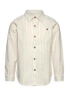 Shirt Ls Woven Tops Shirts Long-sleeved Shirts Cream En Fant