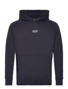 Sport Tech Logo Loose Hood Sport Sweatshirts & Hoodies Hoodies Navy Superdry Sport