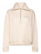 Arch Half Zip Sweat Tops Sweatshirts & Hoodies Sweatshirts Cream GANT