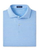 Sawyer Performance Jersey Polo - Edwin Spread Coll Tops Polos Short-sleeved Blue Peter Millar