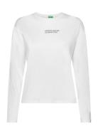 T-Shirt L/S Tops T-shirts & Tops Long-sleeved White United Colors Of Benetton