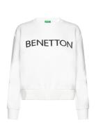 Sweater L/S Tops Sweatshirts & Hoodies Sweatshirts White United Colors Of Benetton