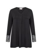 Wa-Stella Tops Blouses Long-sleeved Black Wasabiconcept