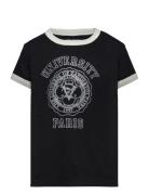 Short Sleeves Tee-Shirt Tops T-Kortærmet Skjorte Black Zadig & Voltaire Kids