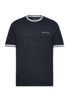 Embroidered Tipped T-Shirt Tops T-Kortærmet Skjorte Navy Lyle & Scott