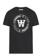 Ola Junior Tirewall T-Shirt Gots Tops T-Kortærmet Skjorte Black Double A By Wood Wood