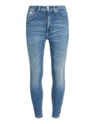 High Rise Super Skinny Ankle Bottoms Jeans Skinny Blue Calvin Klein Jeans