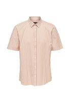 Onscape S/S Stripe Reg Shirt Fw Tops Shirts Short-sleeved White ONLY & SONS