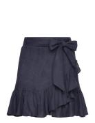 Julli Linen Skirt Kort Nederdel Navy Ella&il