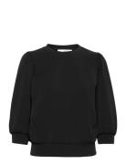 Slftenny 3/4 Sweat Top Noos Tops Sweatshirts & Hoodies Sweatshirts Black Selected Femme