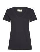 Mmarden Organic V-Ss Tee Tops T-shirts & Tops Short-sleeved Black MOS MOSH