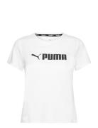 Puma Fit Logo Ultrabreathe Tee Sport T-shirts & Tops Short-sleeved White PUMA