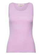 Ludmilla Tank Gots Tops T-shirts & Tops Sleeveless Purple Basic Apparel