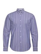 Reg Ut Poplin Stripe Shirt Tops Shirts Casual Blue GANT