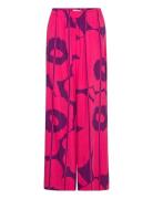 Oanet Vesi Unikko Bottoms Trousers Wide Leg Pink Marimekko