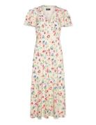 Floral Silk Crepe Dress Knælang Kjole Multi/patterned Polo Ralph Lauren