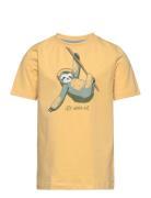 T-Shirt Ss Tops T-Kortærmet Skjorte Yellow Minymo