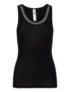 Juliana Tank Top Wool Tops T-shirts & Tops Sleeveless Black Femilet