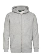 Essential Logo Zip Hoodie Tops Sweatshirts & Hoodies Hoodies Grey Superdry