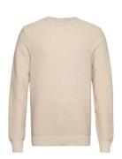 Oliver Recycled O-Neck Knit Tops Knitwear Round Necks Cream Clean Cut Copenhagen