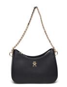 Th Refined Chain Shoulder Bag Bags Top Handle Bags Black Tommy Hilfiger