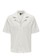 Onsdeniz Reg Ss Terry Shirt Cs Tops Shirts Short-sleeved White ONLY & SONS