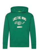 Sweater W/Hood Tops Sweatshirts & Hoodies Hoodies Green United Colors Of Benetton